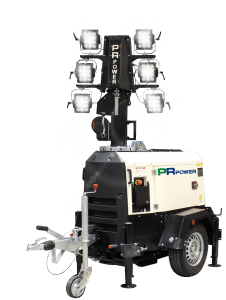 Light tower – 4x LED head trailer mounted