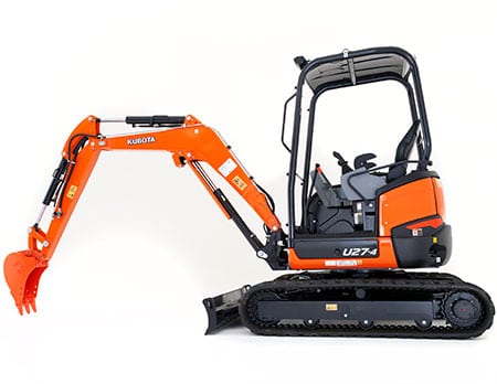 2.7t Excavator with Canopy Tilting quick hitch