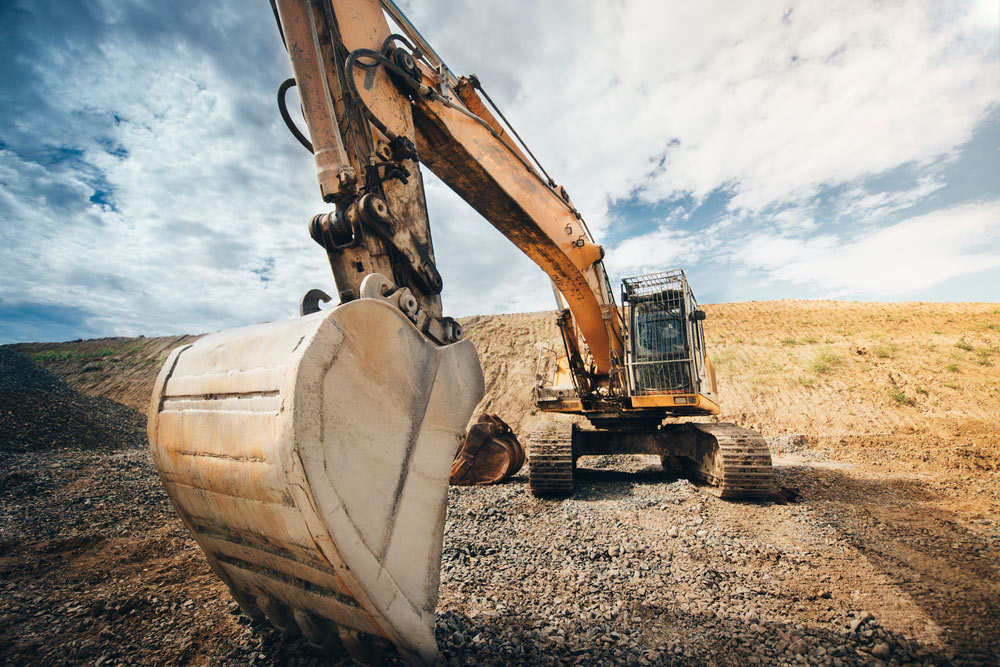 Closer Look Of An Excavator