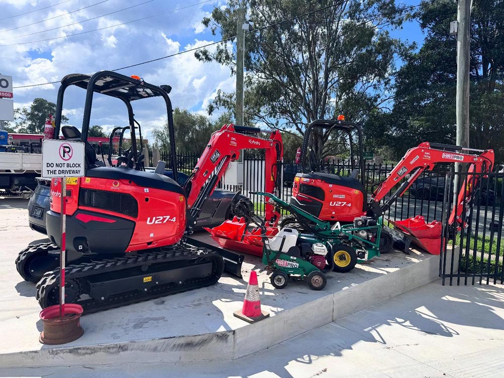 Red Excavators For Hire On The Gold Coast