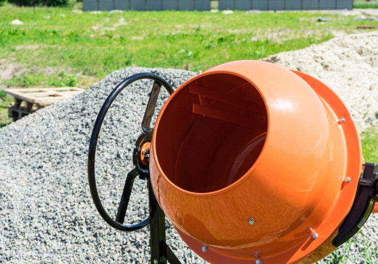 Concrete Mixer Installed On Construction Site — Hire Pro In Mudgeeraba, QLD