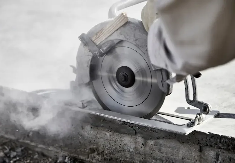 Close-Up Of A Circular Saw Blade and Tool — Hire Pro In Mudgeeraba, QLD
