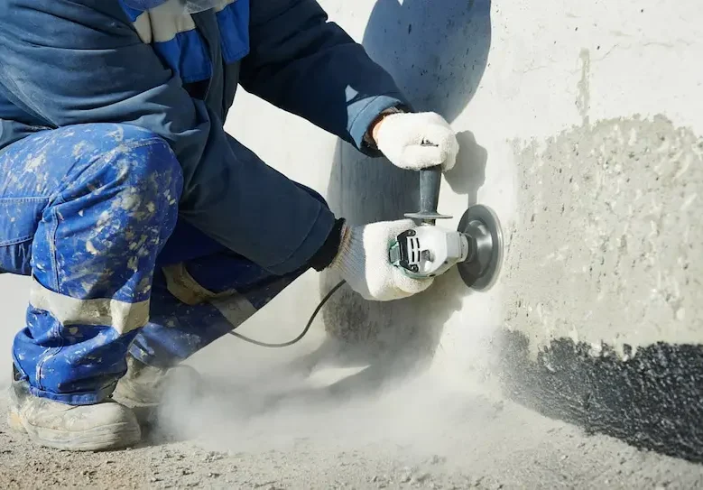 Worker With Grinder — Hire Pro In Mudgeeraba, QLD